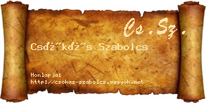 Csókás Szabolcs névjegykártya
