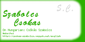 szabolcs csokas business card